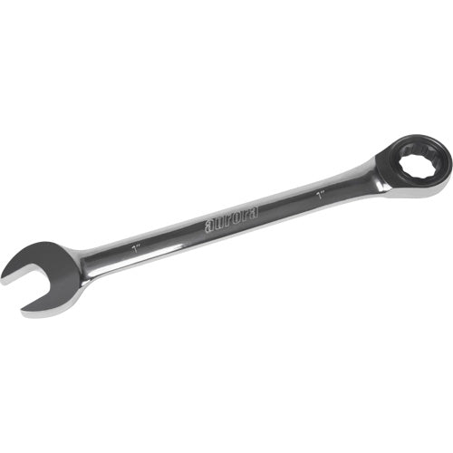SAE 12-Point 1" Ratcheting Combination Wrench, Chrome Finish - UAD664