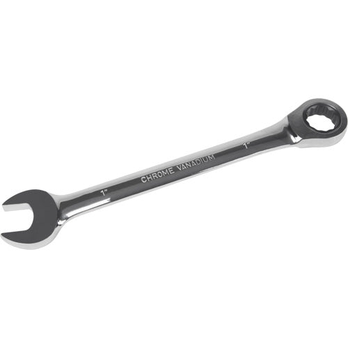 SAE 12-Point 1" Ratcheting Combination Wrench, Chrome Finish - UAD664