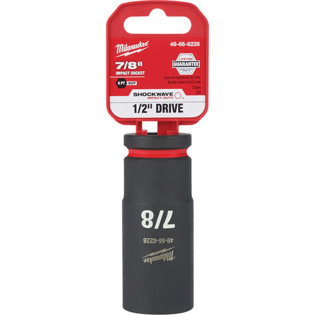 Milwaukee Shockwave 7/8 in. impact socket, 1/2 in. drive, in red holder