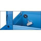 Jobsite Tool Chest, 48" x 24" x 27-3/5", Steel, Blue - UAW869