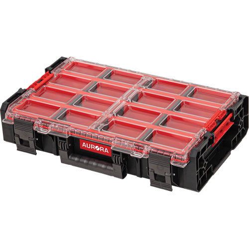 Arx™ Extra Large Organizer with Long Bins, 23" x 15-1/5" x 5", Black - UAX729