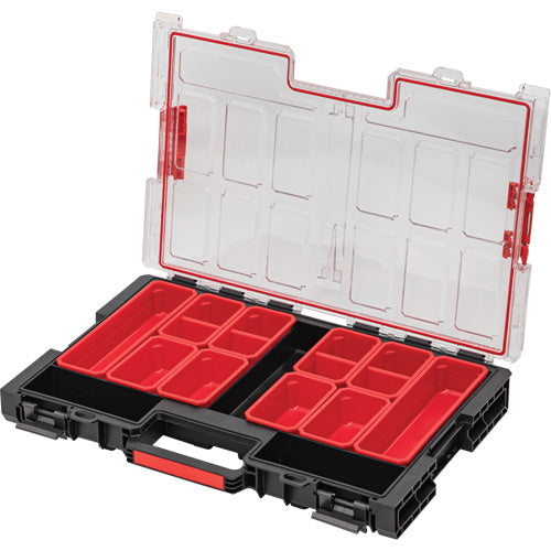 Arx™ Large Organizer with Bins, 21" x 15" x 3", Black - UAX731