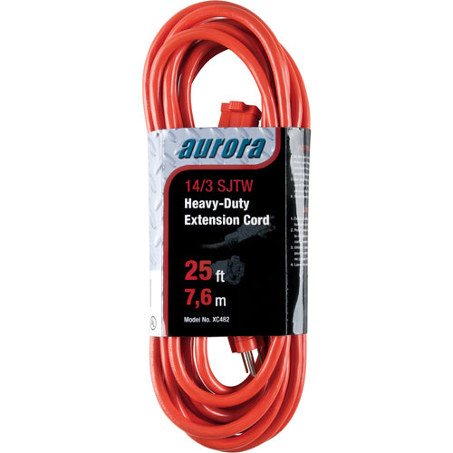 Vinyl Extension Cord, Outdoor, SJTW, AWG 14/3, 15 A, 25' - XC482