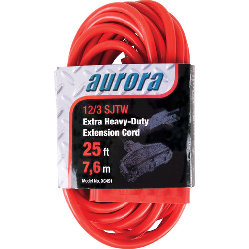 Cordon rallonge en vinyle, Extérieur, SJTW, AWG 12/3, 15 A, 3 prise(s), 25' - XC491