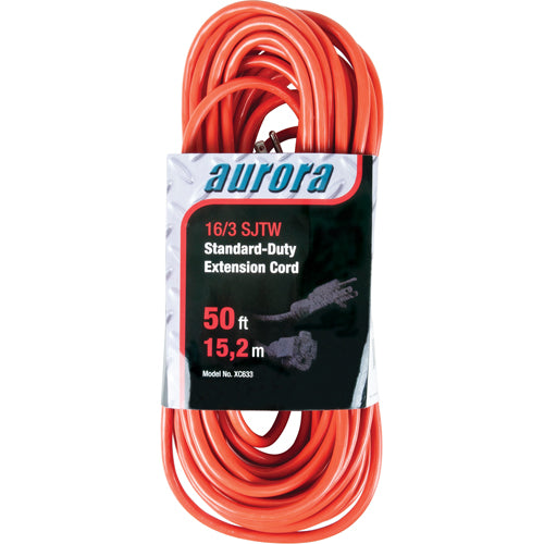 Extension Cord, Indoor/Outdoor, SJTW, AWG 16/3, 13 A, 50' - XC633