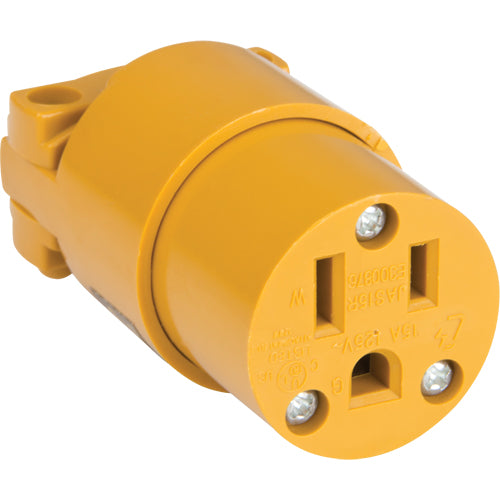 PVC Grounding Connector, 5-15R, Plastic - XE673