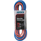 SJEOW All-Weather TPE Rubber Extension Cord with Indicator Light, AWG 14/3, 15A, 3 Outlets, 25' - XH235