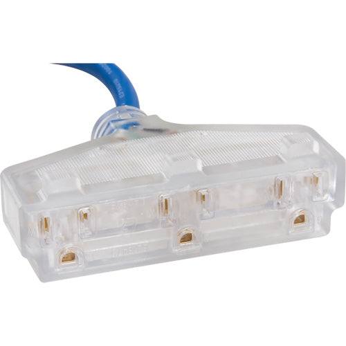 SJEOW All-Weather TPE Rubber Extension Cord with Indicator Light, AWG 14/3, 13A, 3 Outlets, 100' - XH237