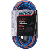 SJEOW All-Weather TPE Rubber Extension Cord with Indicator Light, AWG 14/3, 13A, 3 Outlets, 100' - XH237
