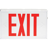Exit Sign, LED, Battery Operated/Hardwired, 12-1/5" L x 7-1/2" W, English - XI788