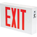 Exit Sign, LED, Battery Operated/Hardwired, 12-1/5" L x 7-1/2" W, English - XI788