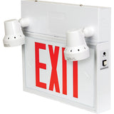 Enseigne de sortie avec éclairage de sécurité, DEL, À piles/À raccordement fixe, 12-1/10" lo x 11" la, Anglais - XI789