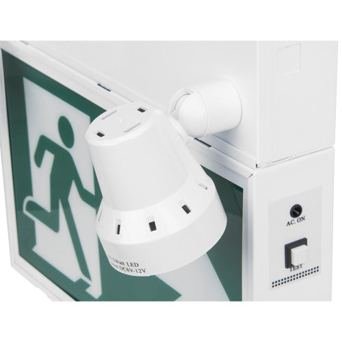 Running Man Sign with Safety Light, LED, Battery Operated/Hardwired, 12-1/10" L x 11" W, Pictogram - XI790