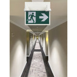 Running Man Sign with Safety Light, LED, Battery Operated/Hardwired, 12-1/10" L x 11" W, Pictogram - XI790