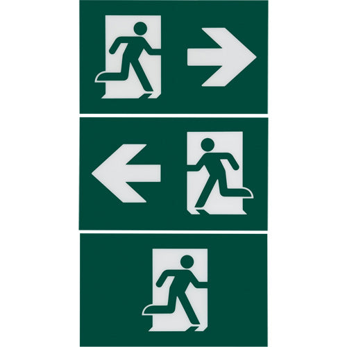 Running Man Sign with Safety Light, LED, Battery Operated/Hardwired, 12-1/10" L x 11" W, Pictogram - XI790