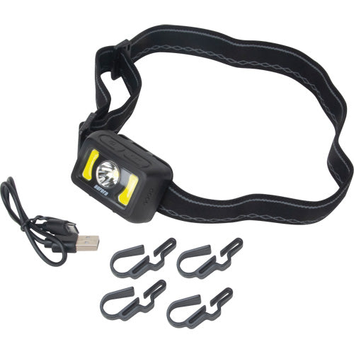 Headlamp, LED, 350 lumens, 2 hours of operation, Rechargeable batteries - XI801