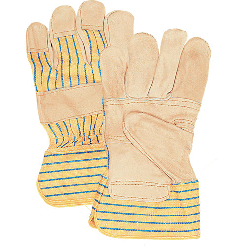 Gants d'ajusteur à paume renforcée, Grand, Paume en Cuir fleur de vache, Doublure en Coton - YC386
